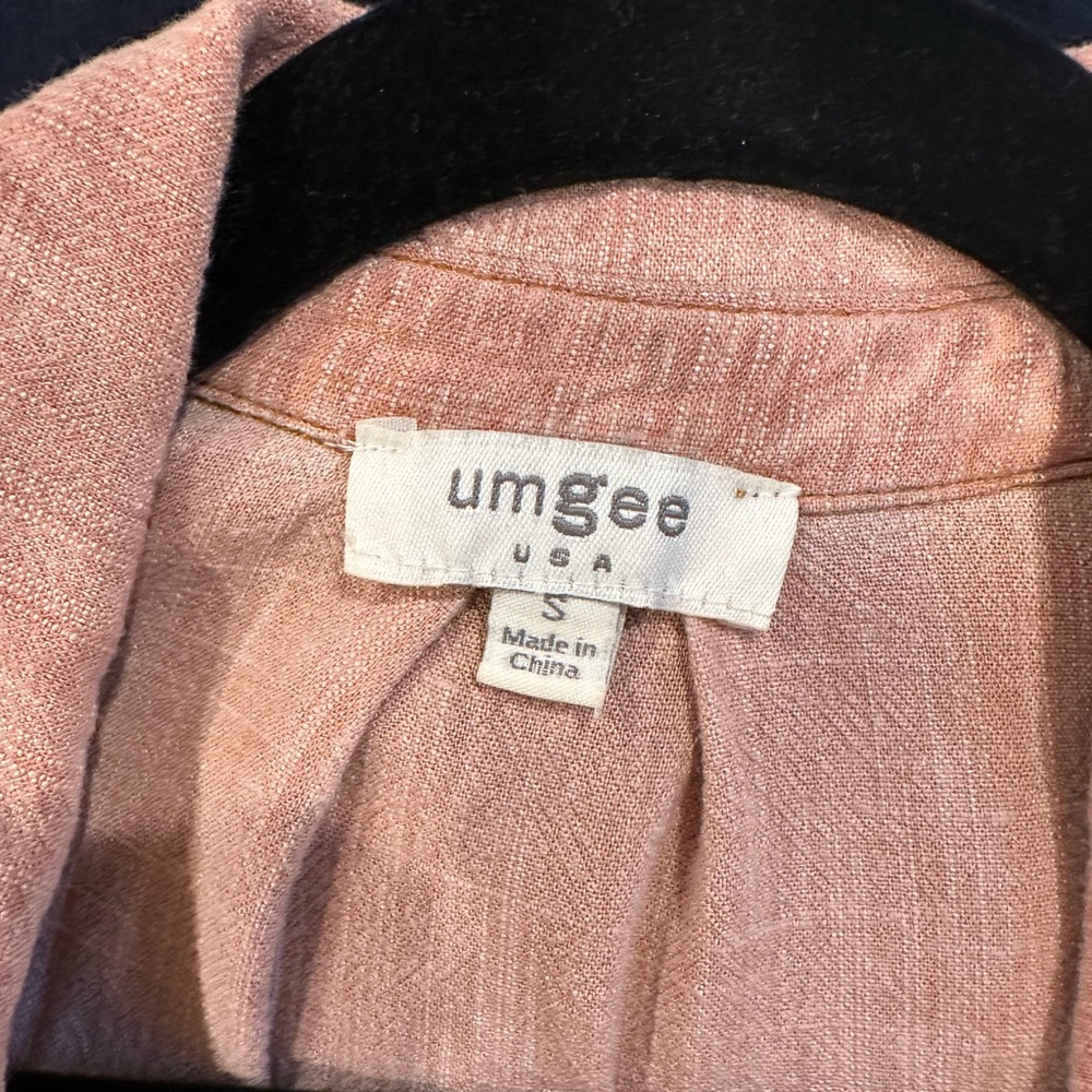 Orange / Salmon Button Down Top - Picture 6 of 6